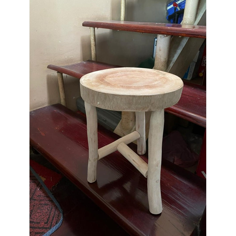 Ghế Đẩu Gỗ Tự Nhiên – Cao 30/40cm – Mặt 25cm – Decor Quán Cafe, Gia Đình