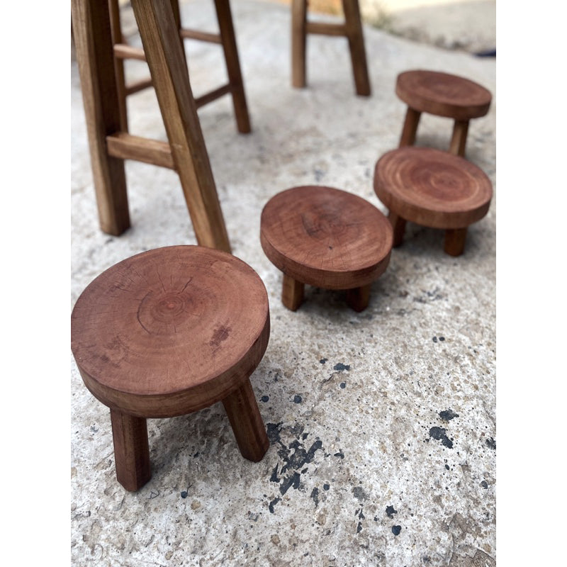 Kệ/Ghế/Đôn Kê Đồ Mini Gỗ Tràm Màu Nâu Đậm