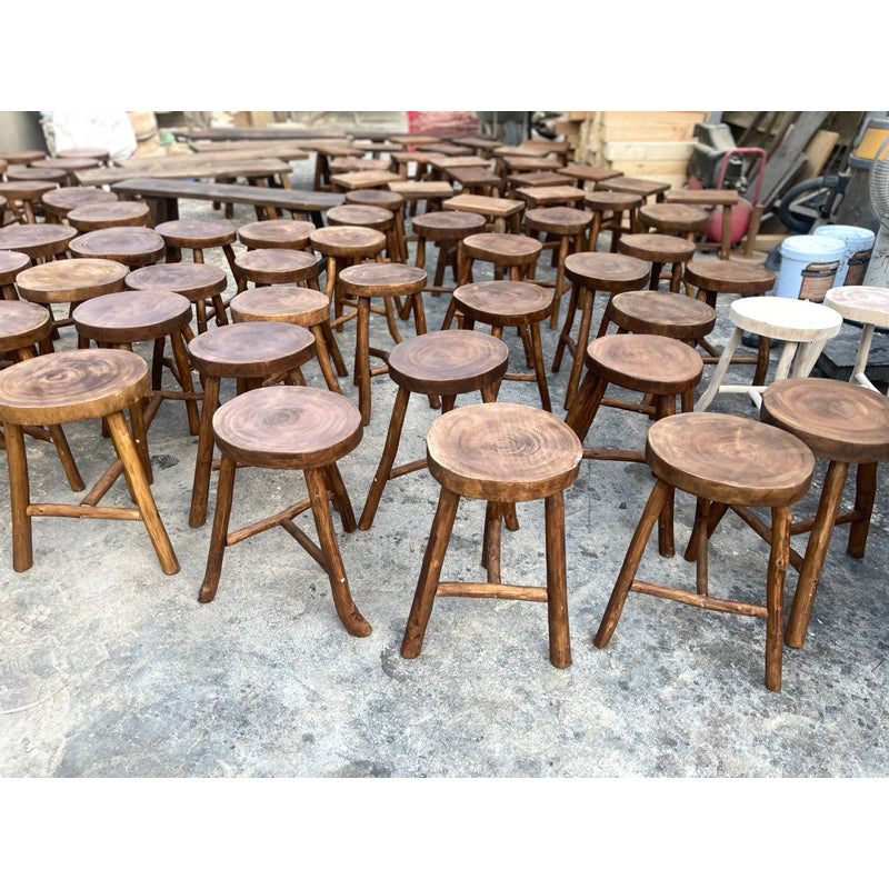 Ghế Đẩu Gỗ Tự Nhiên – Cao 30/40cm – Mặt 25cm – Decor Quán Cafe, Gia Đình
