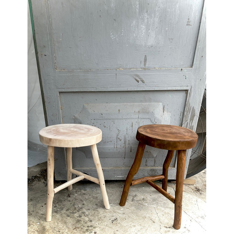 Ghế Đẩu Gỗ Tự Nhiên – Cao 30/40cm – Mặt 25cm – Decor Quán Cafe, Gia Đình