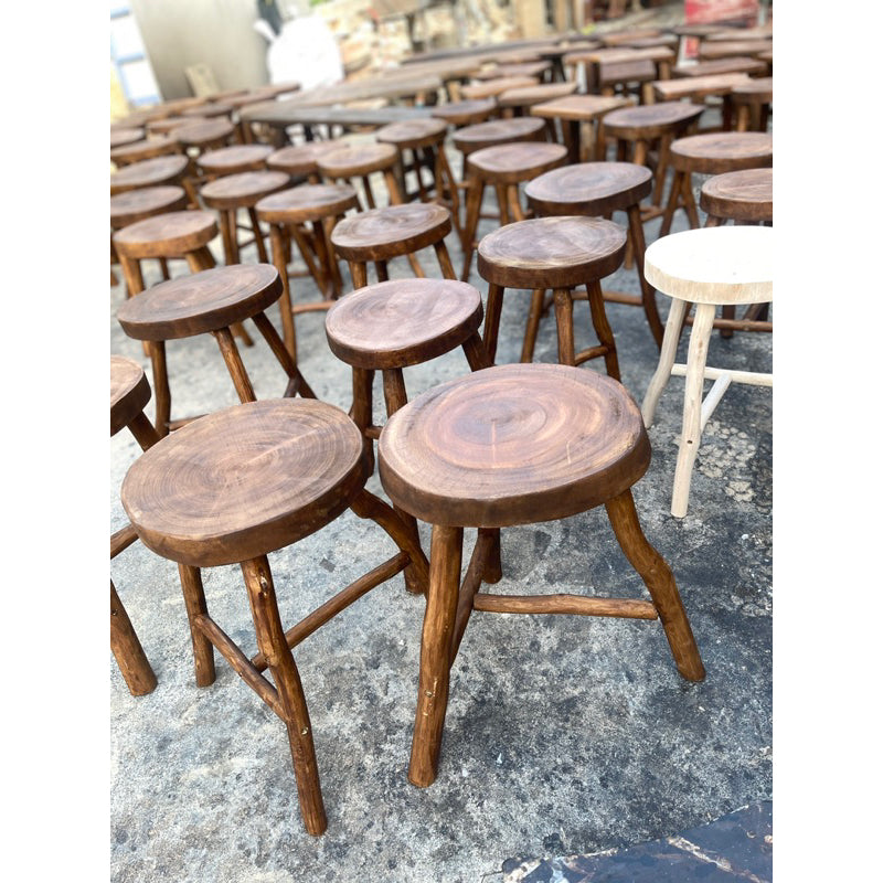 Ghế Đẩu Gỗ Tự Nhiên – Cao 30/40cm – Mặt 25cm – Decor Quán Cafe, Gia Đình
