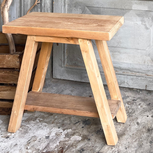 Kệ Gỗ Decor Mini 45x20x50cm | Gỗ Thông Tự Nhiên | Có Kệ Dưới | Phong Cách Rustic