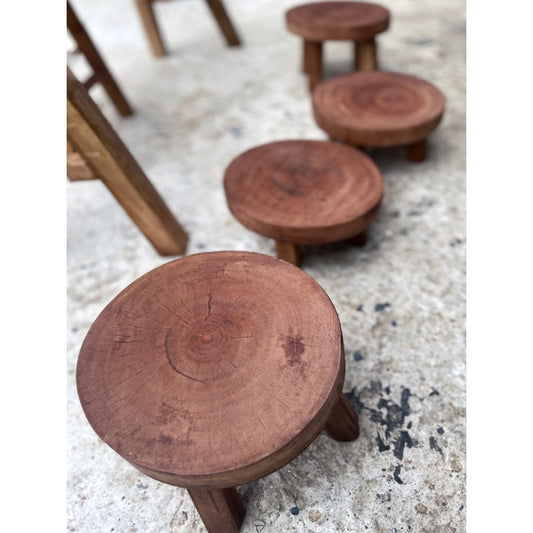 Kệ/Ghế/Đôn Kê Đồ Mini Gỗ Tràm Màu Nâu Đậm