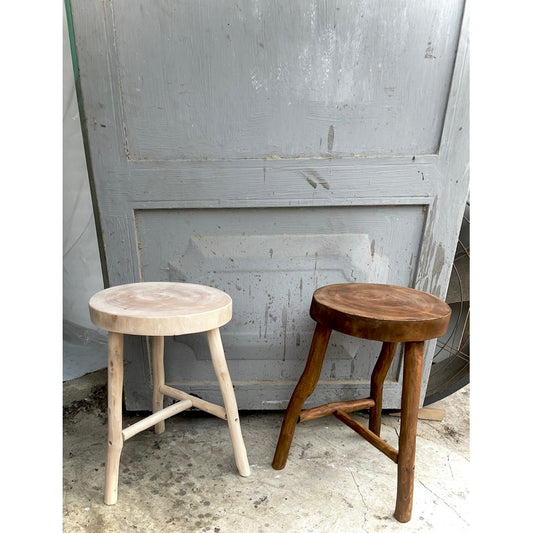 Ghế Đẩu Gỗ Tự Nhiên – Cao 30/40cm – Mặt 25cm – Decor Quán Cafe, Gia Đình